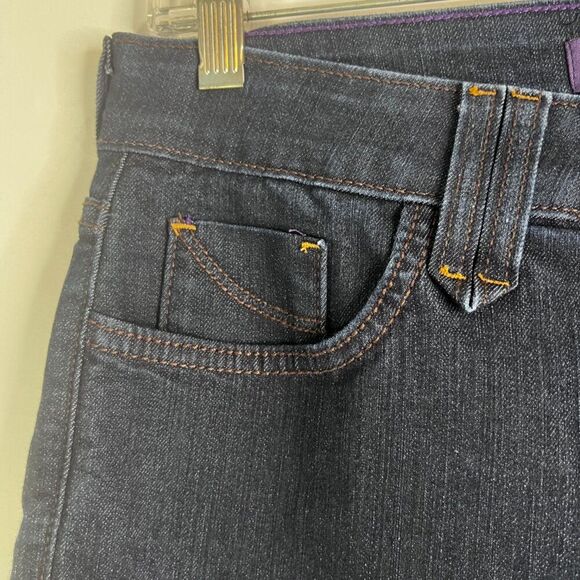 NYDJ Lift Tuck Technology Straight Leg Dark Wash Denim Jean Size 8 - Picture 5 of 11